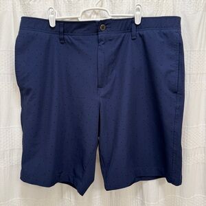 Under Armour Performance Shorts Navy Blue Polka Dot Men’s 40 Golf Quick Dry